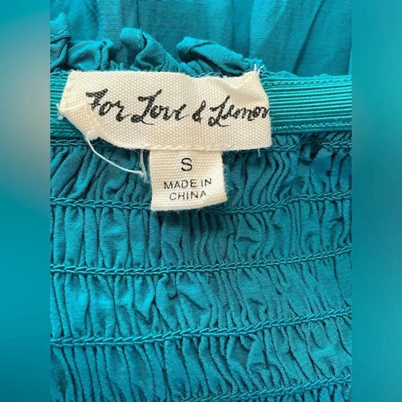 X Revolve Off The Shoulder Blouse in Emerald - For Love and Lemons - Picture 7 of 8